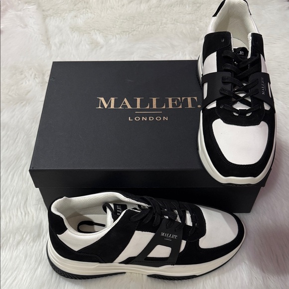 Mallet London Black and White Sneakers - Picture 2 of 5